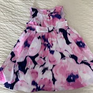 Pink and purple floral dress for toddler girl